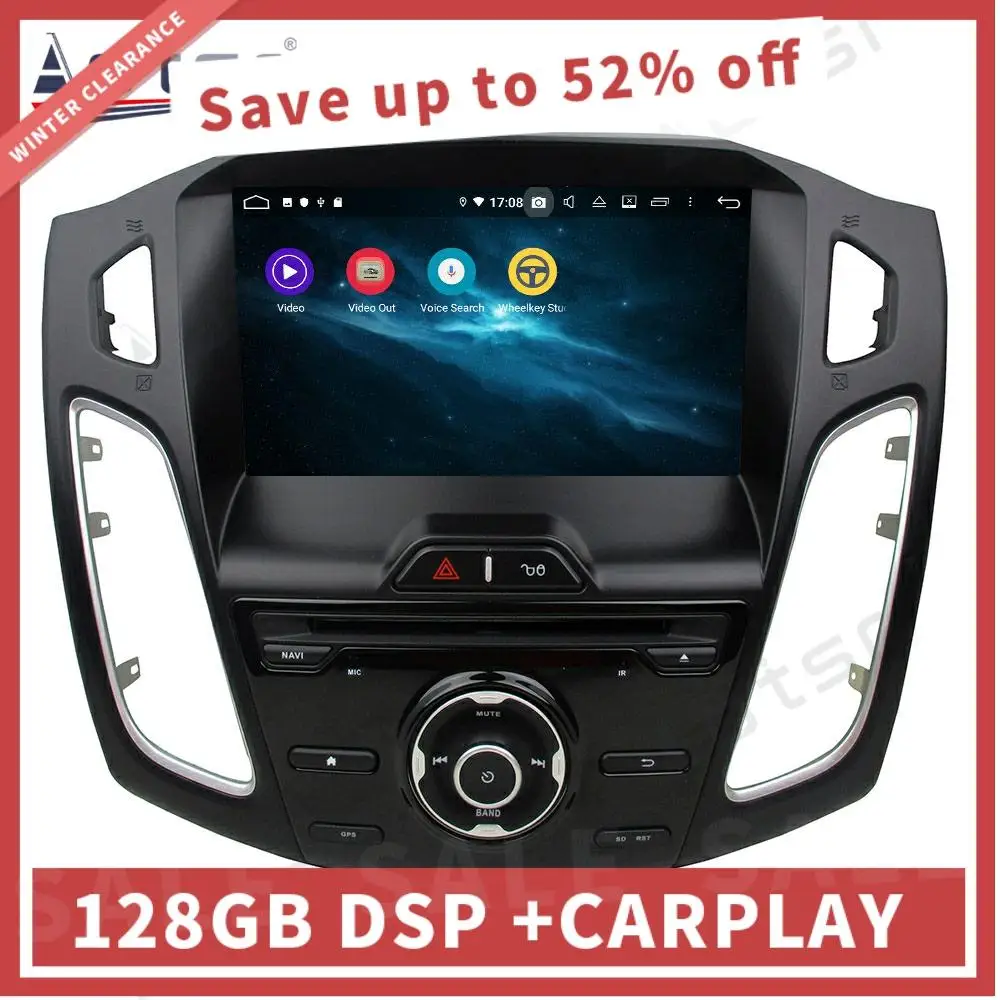 Для Ford Focus 2012 + Android 10 0 4G 64GB Автомобильный мультимедийный плеер радио GPS навигация