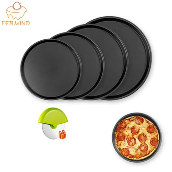 

Heavy Duty Stainless Steel Deep Dish Pizza Pan/Tray Pizza Baking Tray For Oven Non Stick Round Pizzas Baking Pan/Sheet 044