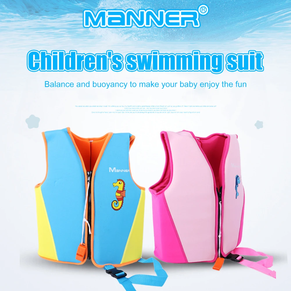 Professional Children Inflatable Swimming Vest Life Waistcoats Boating
