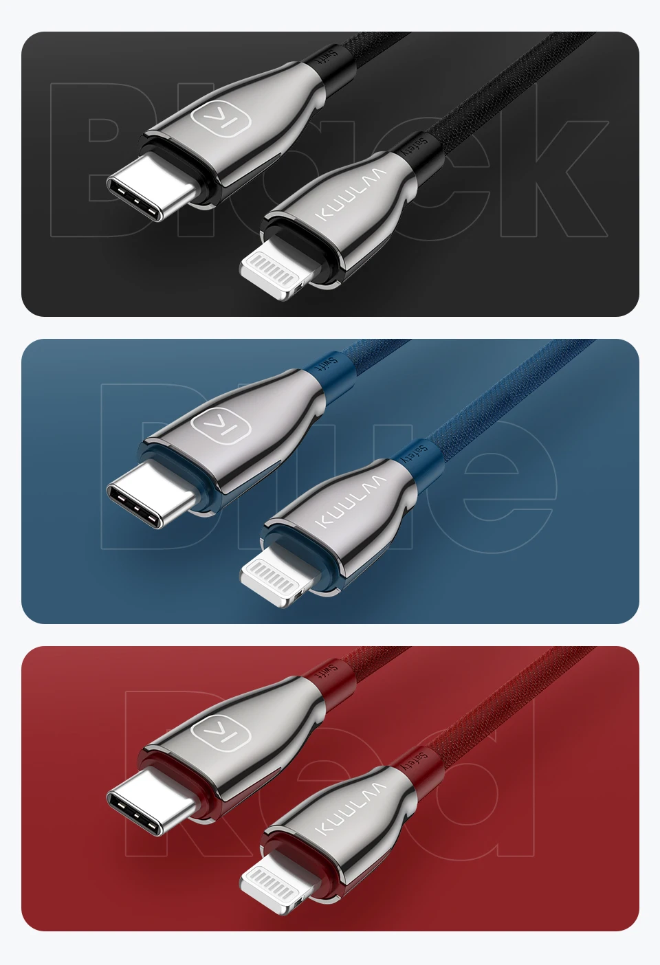 KUULAA USB C к Lightning Кабель MFi PD для iPhone 11 Pro Max X XS 8 XR 18 Вт Быстрая зарядка type C кабель для Macbook iPad Pro 12,9