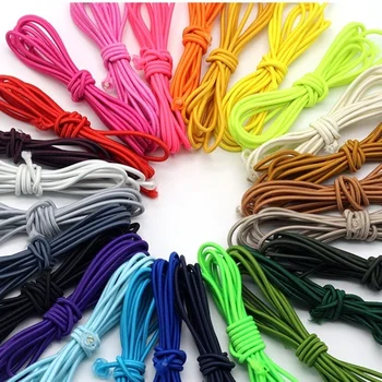 

POFUNUO 5yards 2mm Colorful High-Quality Round Elastic Band Round Elastic Rope Rubber Band Elastic Line DIY Sewing Accessories