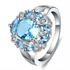 Cellacity Silver 925 ring for charm female  luxury  designer ruby finger ring Sapphire Aquamarine women fine Jewelry Size 6-10 ► Photo 2/6