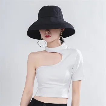 

2020 New Summer Women T Shirts Round Neck Short Sleeve Backless Irregular Brief Personality Short T-shirt Female Tops Tees Hot