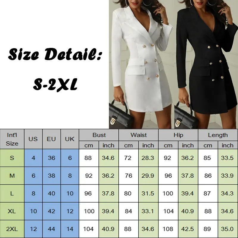 BEST PRODUCT Vintage Single Breasted Office Ladies Blazer Long Sleeve ...