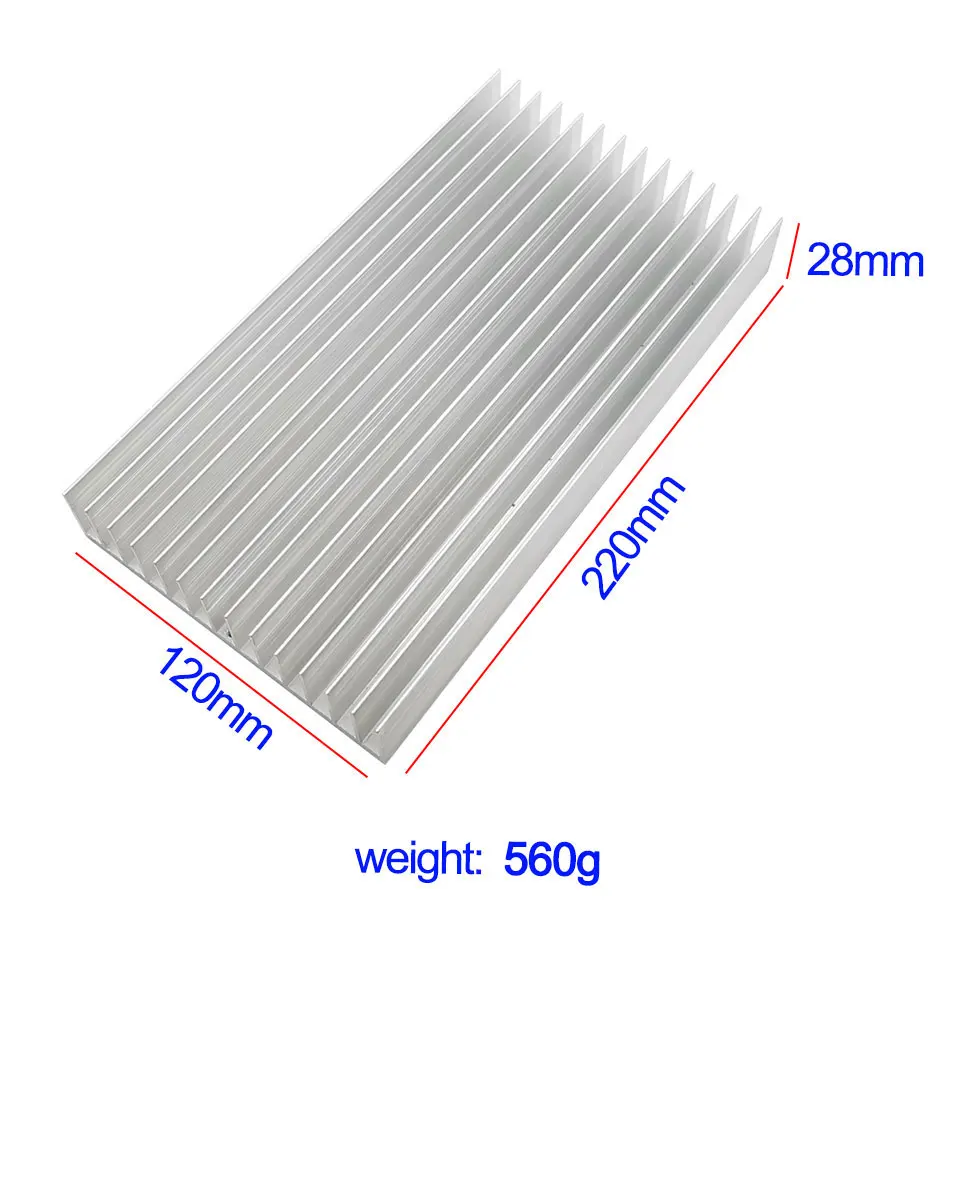 220x120x27 мм большой радиатор алюминиевый сплав охлаждающая плата пластина радиатора для высокой мощности Светодиодный светильник рассеивание тепла охлаждение