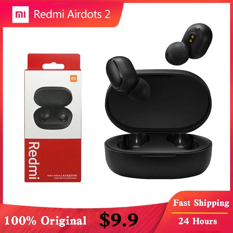 xiaomi redmi airdots 2 earbuds true wireless earphone bluetooth 5 0 noise reductio headset with mic tws original xiaomi airdots bluetooth earphones headphones aliexpress