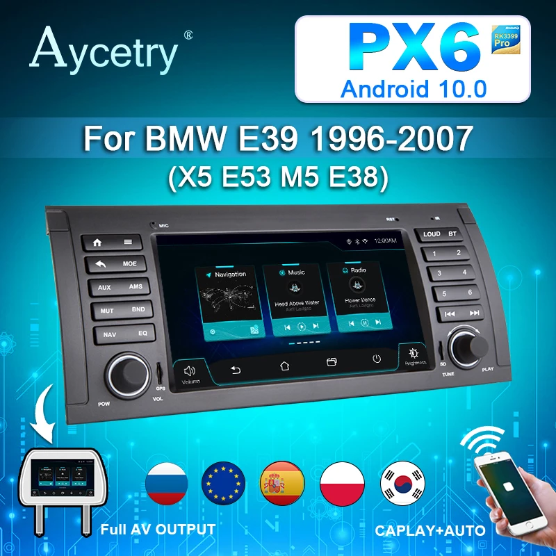 Автомагнитола для BMW X5 E53 E39 мультимедийный видеоплеер на Android 10 стерео-навигатор с