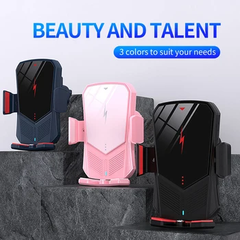 

10W Car Infrared Automatic Phone Holder Qi Wireless Charger For Mobile Smartphone Charger For Car Accessories Interior Charger