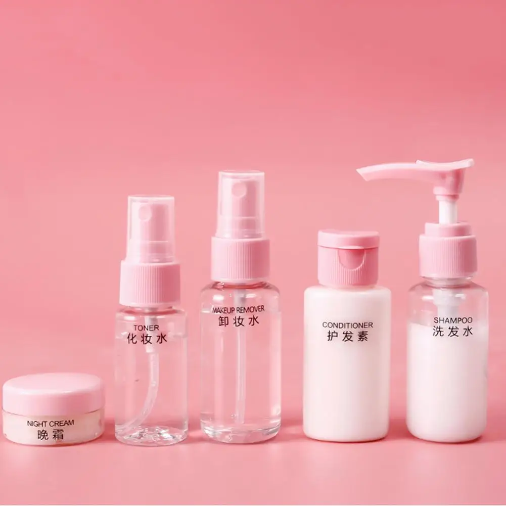 11 шт Путешествия Мини многоразовая бутылка портативный пустой пресс насос