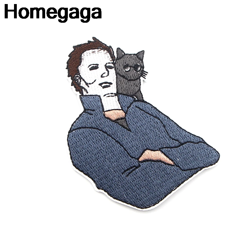 Homegaga Майкл Майерс вышитые железные нашивки значки лоскутное шитье куртка с аппликацией обувь рюкзак значки-наклейки D2231