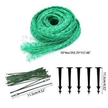 

4m x 10m Anti Bird Netting Protect Against Rodents Birds Mesh with 50Pcs Nylon Cable Ties and 20 Pcs Garden Securing Pegs