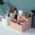 WBBOOMING Plastic Desktop Sundries Storage Makeup Organizer Cosmetic Makeup Brush Storage Case Home Office Bathroom Storage Box