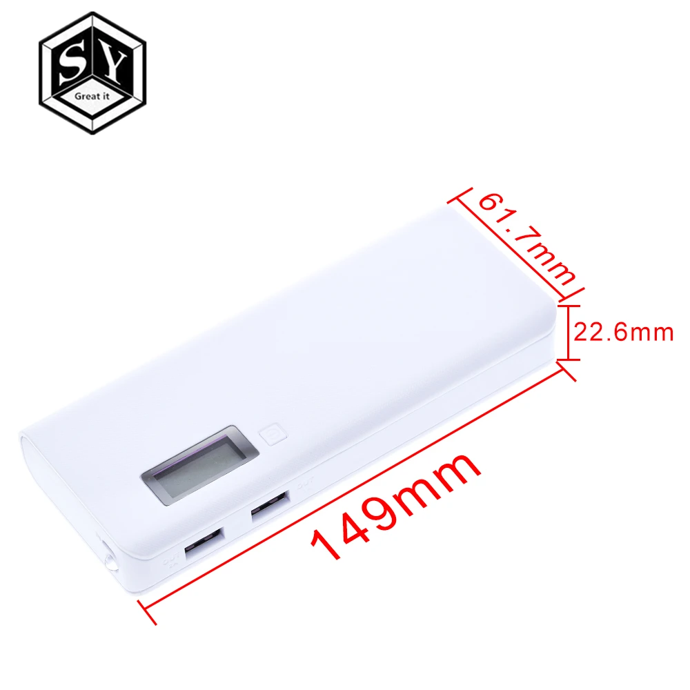 Лидер продаж внешний аккумулятор 5 в с двумя Usb портами 5x18650 зарядное устройство