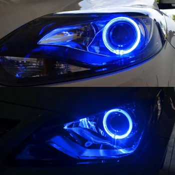 

A Pair Of 2.5" 9-36V Blue LED Light Guide Angel Eyes Halo Rings For Car Or Motorcycle Headlight Retrofit Decoration