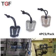 Element 4PCS/Pack Web Dominator Molle Backpack Carabiner Elastic Rope Webbing Buckle Winder Flashlight EDC Outdoor camping Tool