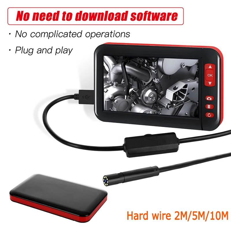 

1080P 4.3Inch Screen HD Display Industrial Endoscope Inspection Camera Portable 8MM Borescope Videoscope With 2000mAh Battery