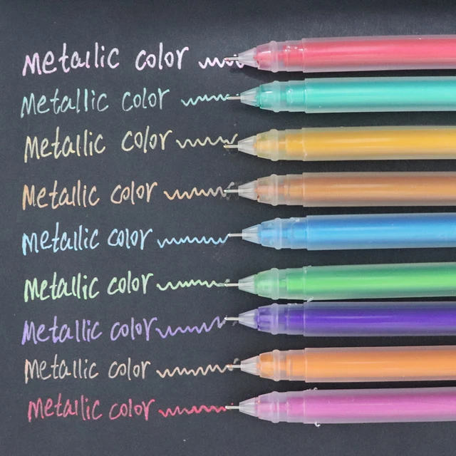 Metallic Color Metal Marker Pen, Brush Markers Scrapbooking