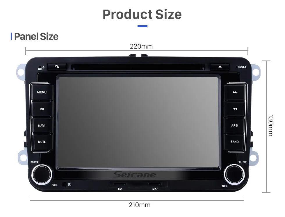 Seicane 2 din " автомобильный dvd-плеер gps навигация для Фольксваген Lavida New Beetle 2 Seat Alhambra Caddy Touran Passat Jetta