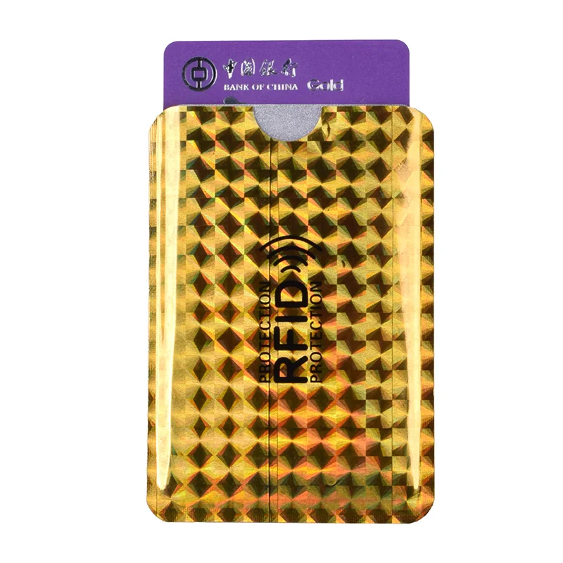 Gold(1) 5 pcs Алюминиевый NFC RFID блокирующий чехол для кредитных карт, защита id карты для ATM, Metro, Debit, защита от кражи личных данных чехол - Цвет: Gold(1) 5 pcs