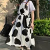 QWEEK Women's Kawaii Cow Print Dress Lolita Milk Cute Sundress Japanese Harajuku Style Cute Kawaii Lolita Dress Outfit Mori Girl ► Photo 3/6