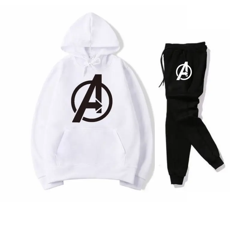 Marvel Fashion suprem толстовка с капюшоном для мужчин/женщин толстовки+ спортивные костюмы осень зима теплый флисовый пуловер с капюшоном - Цвет: white