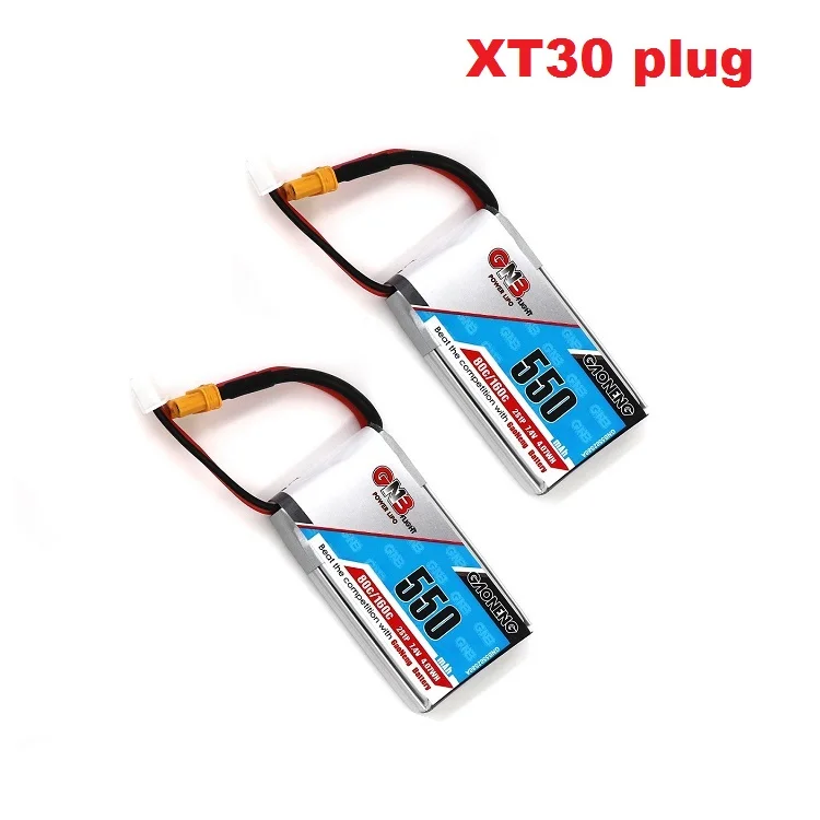YUKALA 1 2 шт. 550 мАч 2S 7 4 В 80C/160C Lipo аккумулятор JST XT30 штекер для Micro aircraft Quadcopter FPV Racing Drone