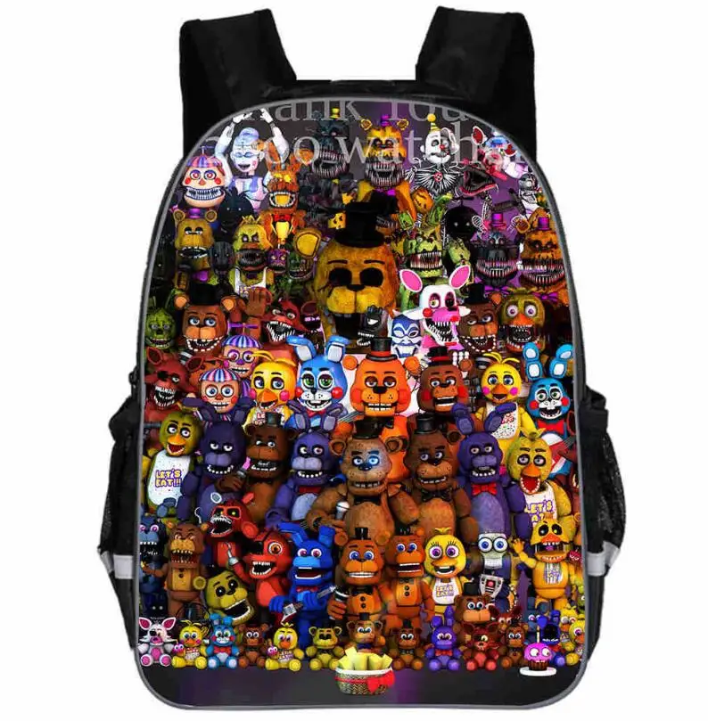New Kids Five Nights At Freddys Backpacks Anime Fnaf Backpack Boys Girls School Bags Children Book Bag Mini Daily Backpack - Цвет: photo color