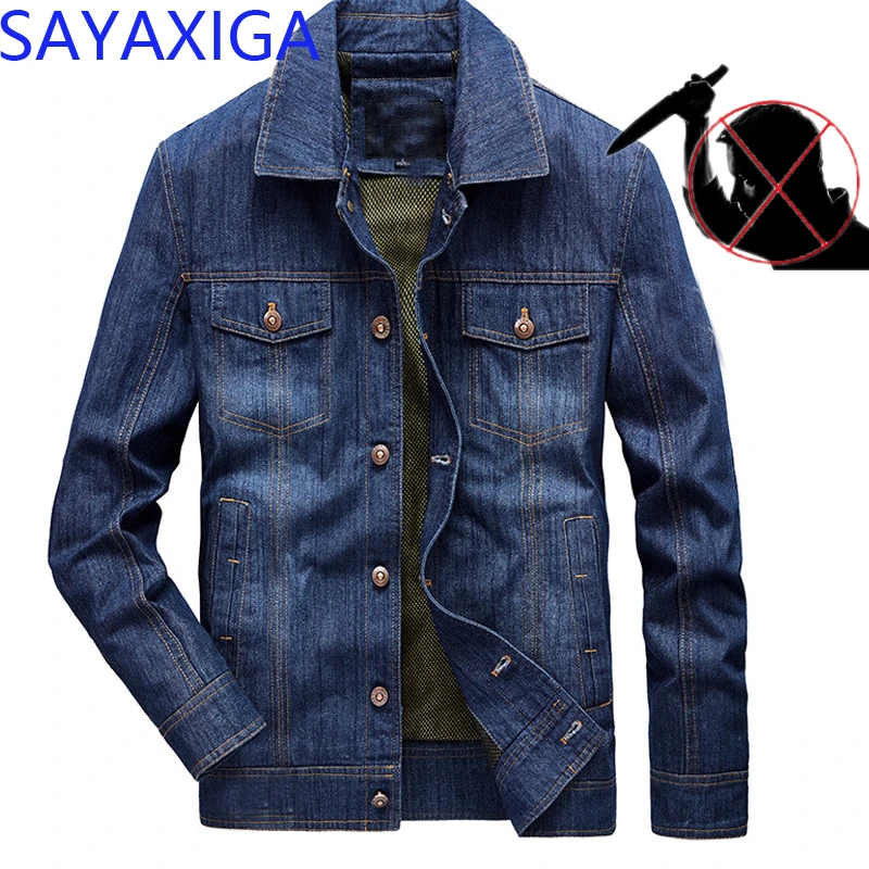anti blue denim jacket