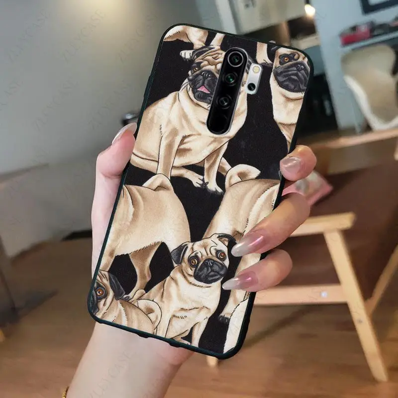 pug dog animal Phone Cover for redmi note8pro note7 note5 note6pro 7 7A 8 8A Note8T note9s note9pro Cellphones 