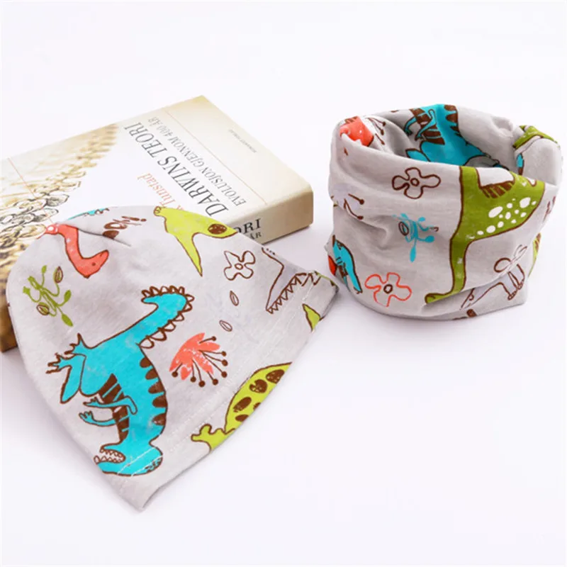 dinosaur hat set grey