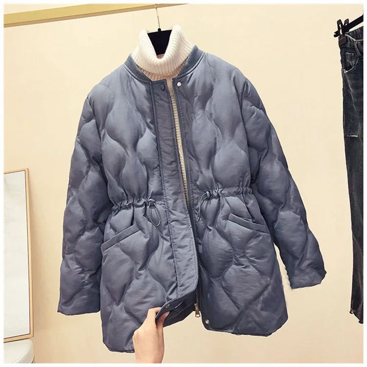 Новинка зимы, Корейская версия, свободная длинная хлопковая одежда, приталенная Свободная куртка, Женская хлопковая куртка