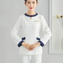 Офисная одежда для салонов красоты Женская Осенняя/зимняя Новая модная высококлассная рабочая одежда для официанта управление кожей