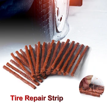 

50/100PCS Tire Repair Plug Tubeless Seal Patch For Tire Maintenance Tire Puncture Glue Rubber Strip for Emergency Moto Auto Tool
