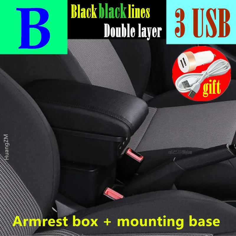 Boîte de rangement d'accoudoir de console centrale de voiture, chargement  3USB, pièces de rechange pour Berlingo - AliExpress