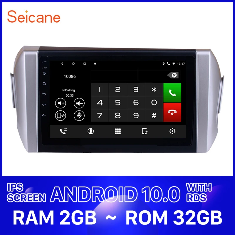 Seicane Android 10 0 автомобильный головной плеер GPS навигация Радио для 2015 Toyota INNOVA левый