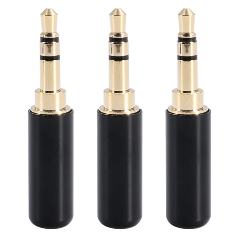 Replacement 3.5mm 3 Pole Male Repair Jack Plug Stereo Audio Headphone Soldering Connector