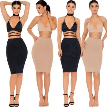

2020 New Fashion Women Sleeveless Bandage Evening Party Dress Summer Club Wear Package Hip Dress