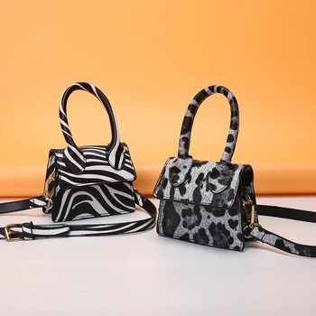 

Portable Women Shoulder Top-handle Bag Travel Animal Pattern PU Totes Handbags Multi-functional Female Festival Gifts