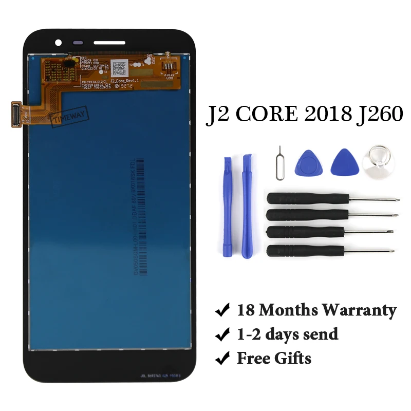 

Top For J2 2018 lcd screen 5 inch For mobile phone J260 lcd display replacement assembly 100% test good