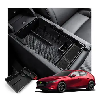 

RUIYA Car Armrest Storage Box For Mazda 3 4th 2019 Center Console Anti-slip Storage Box Car Interior Holder Secondary Container