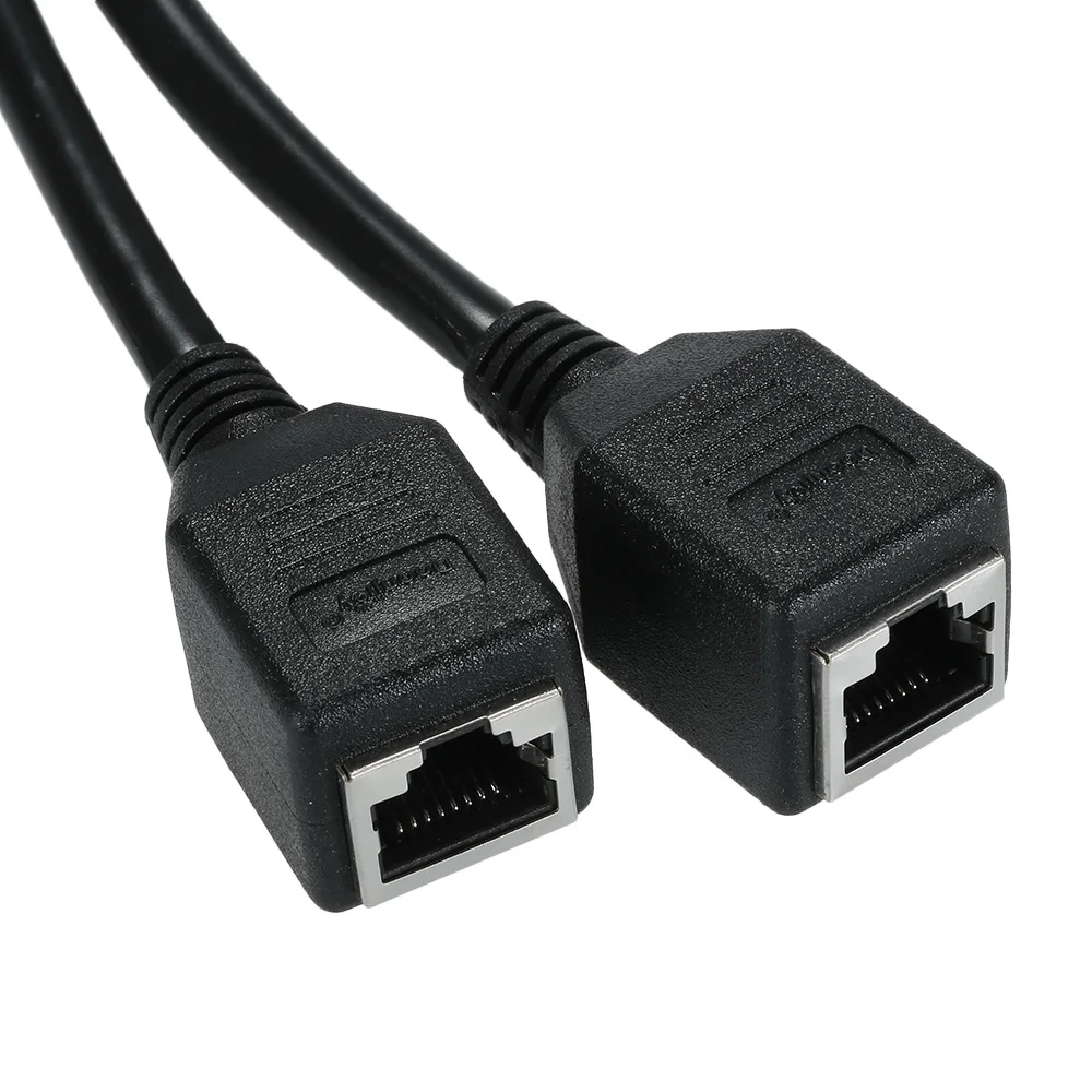 RJ45 сетевой сплиттер адаптер кабель штекер 2 клемма женского типа разделители разъем порт LAN для категории 5 категории 6 Ethernet