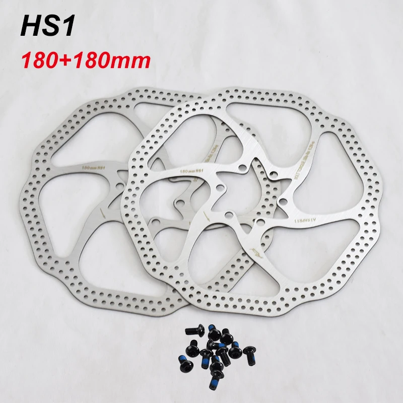 180 180mm AVID HS1 Горный Дорожный велосипед из нержавеющей стали масляный ротор дискового тормоза 160 180 мм тормоз для велосипеда MTB ротор с винтами 12 шт - Цвет: 180 180mm