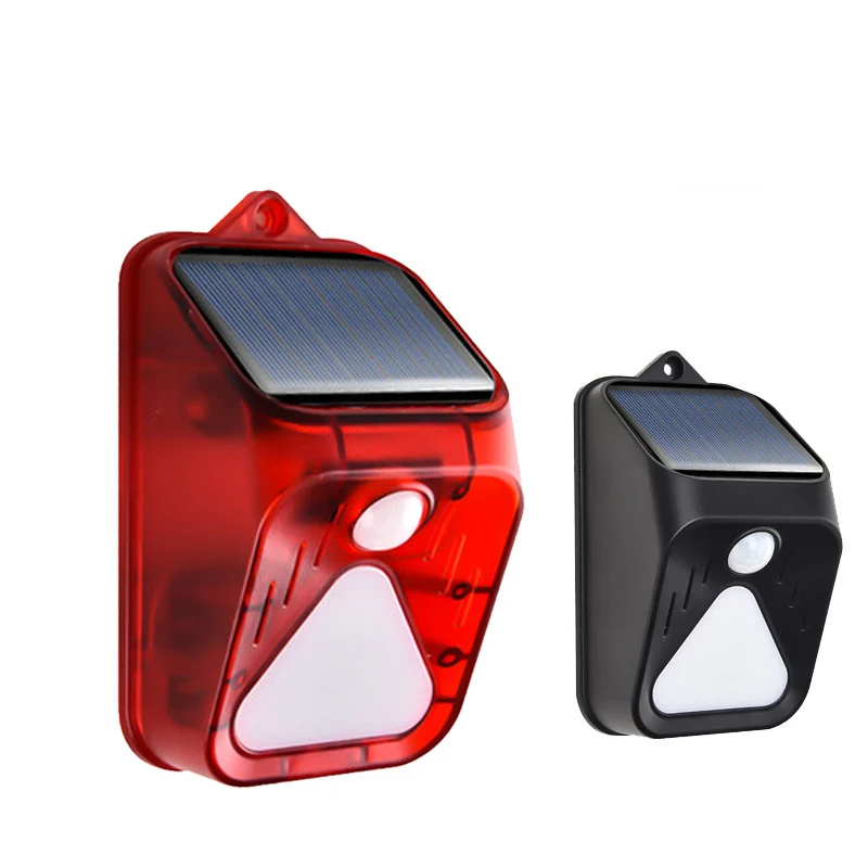 New Solar Alarm Light With Human Body Induction Remote Control Alarm to Drive Animals Away Solar Alarm Light