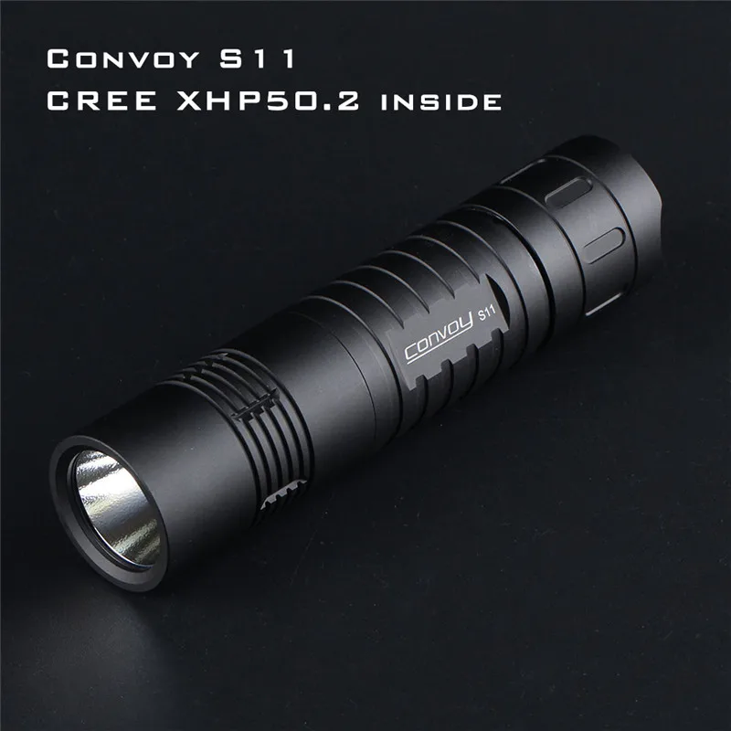 Convoy S11 CREE XHP50.2 3A светодиодный фонарик с выходной яркостью, Мощный тактический фонарь для улицы, мини-фонарь, EDC, аккумулятор 18650