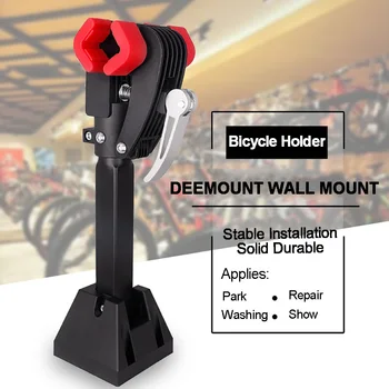 

Deemount Heavy Duty Wall Mount for Bicycle Storage Mechanical Repair MTB Road Bike Clamp Work Bracket Holder Stand 20KG Load