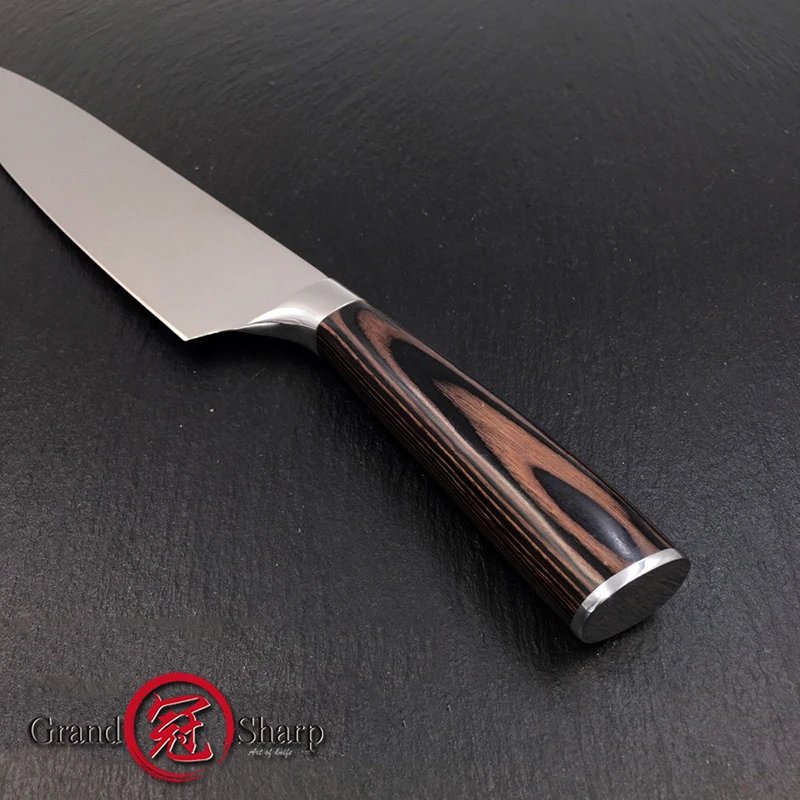 GRANDSHARP-8-Inch-High-Quality-Chef-Knife-High-Carbon-AUS-8-Japanese-Stainless-Steel-Pakka-Handle (2)