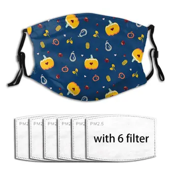

Autumn Thanksgiving Pattern With Pumpkins Washable Reusable Anti Haze Unisex Face Mask Protective Mask Anti Haze Dust Mouth Mask