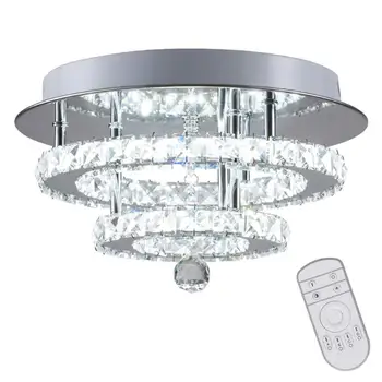 

HAIXIANG LED Crystal Dimmable Temperature Ceiling Light Modern 3600LM LED Lamp Fixtures