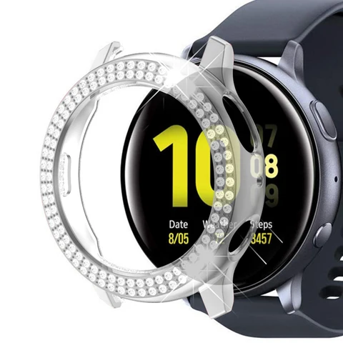 Diamond Case For Samsung Galaxy Watch Active 2 40mm 44mm Bumper Protective cover For Active 1 Smart Watch Accessories