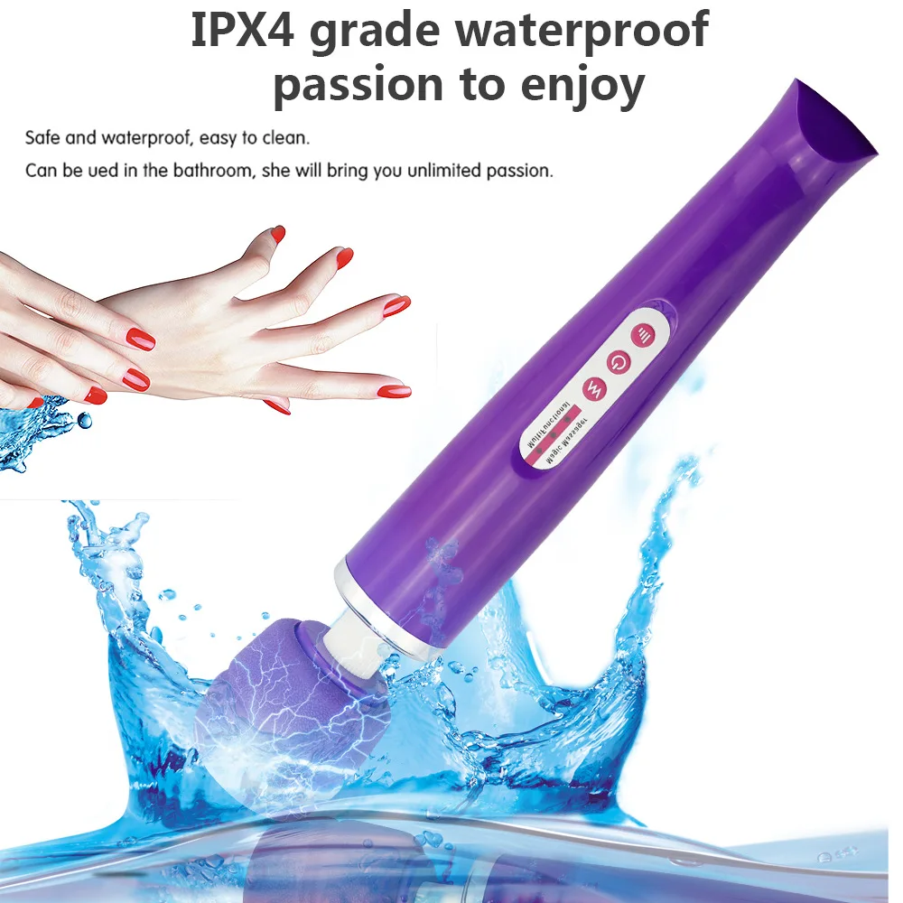 Back Charging Massage Stick Device 10 Vibration Modes Magic Wand Neck Massager Vibrator For Women And Men Massage Whole Body